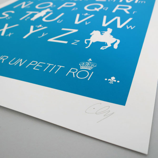 Ely Alphabet petit roi Sérigraphie Art Versailles