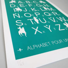 Ely Alphabet petit roi Sérigraphie Art Versailles