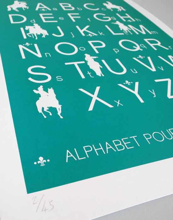 Ely Alphabet petit roi Sérigraphie Art Versailles