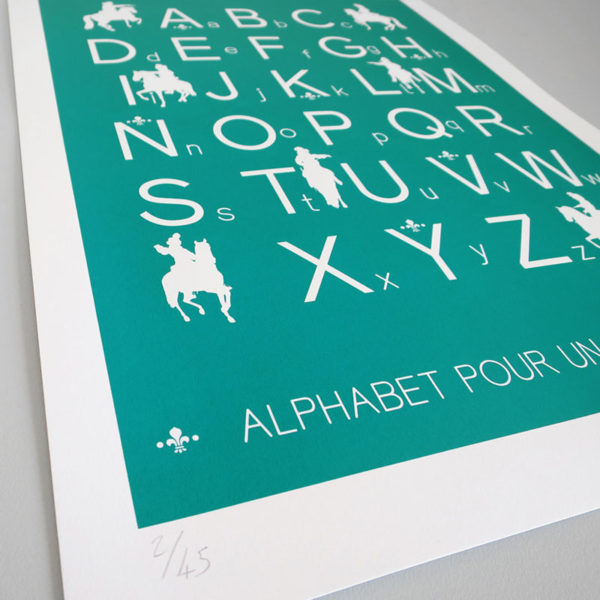 Ely Alphabet petit roi Sérigraphie Art Versailles