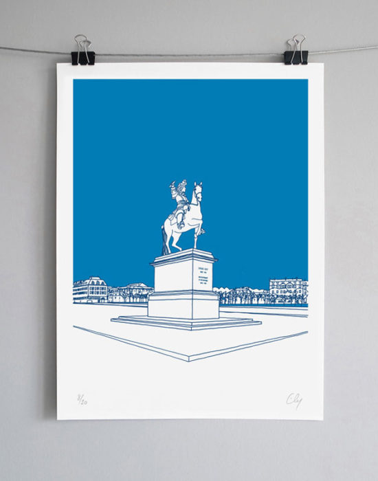Ely Place d'armes Sérigraphie Art Versailles