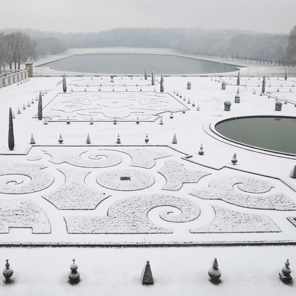 ELY Photo Versailles Sous la neige / Couple de Cygnes